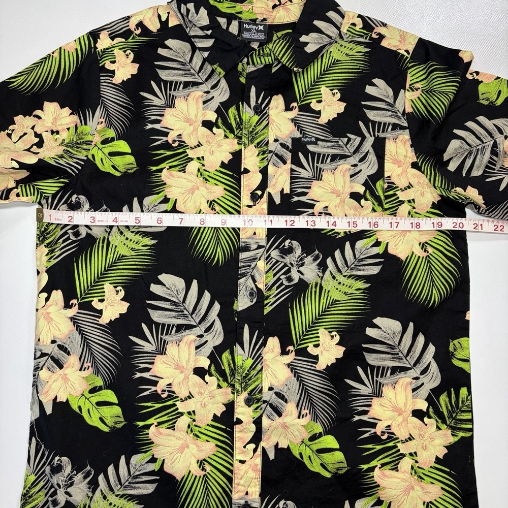 Hurley Boys Hawaiian Shirt Lot 2 Youth XL Flamingo Tropical Button Up Short Slee - Picture 7 of 13
